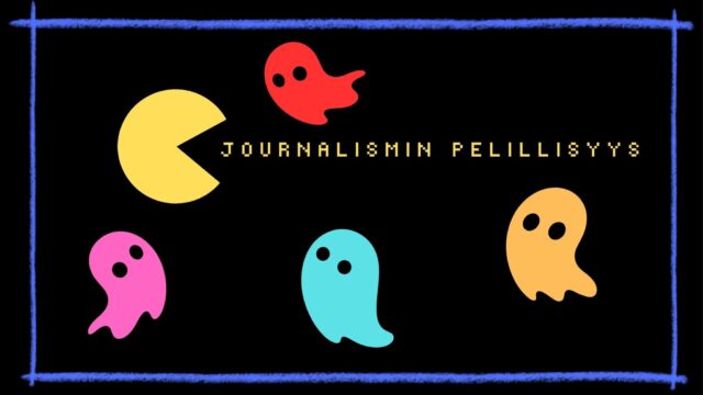 Kuvassa värikkäitä hahmoja kuvastamassa journalistin pelillistämistä